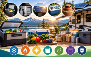 RV Food Cooling in Mountain Sunset